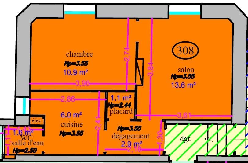 APPARTEMENT T2 A VENDRE - ST ETIENNE - 35 m2 - 33 000 &euro;