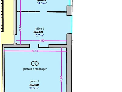 APPARTEMENT T2 A VENDRE - ST ETIENNE - 66.5 m2 - 36 000 &euro;